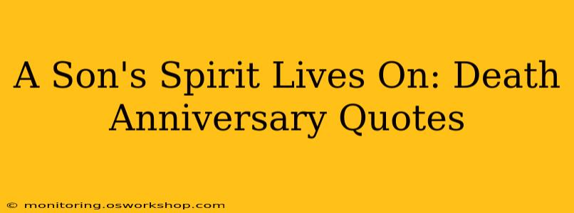 A Son's Spirit Lives On: Death Anniversary Quotes