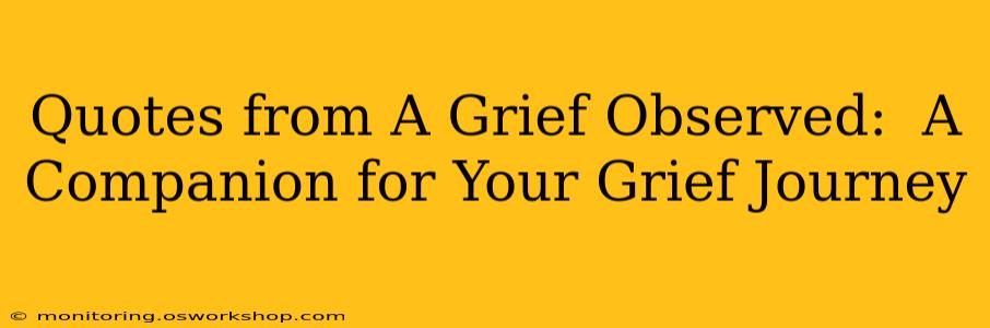 Quotes from A Grief Observed:  A Companion for Your Grief Journey